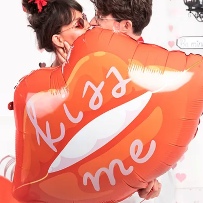 Kiss Me Lips 87 x 65cm Foil Balloon