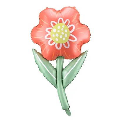 Red Flower 53cm x 96cm Foil Balloon