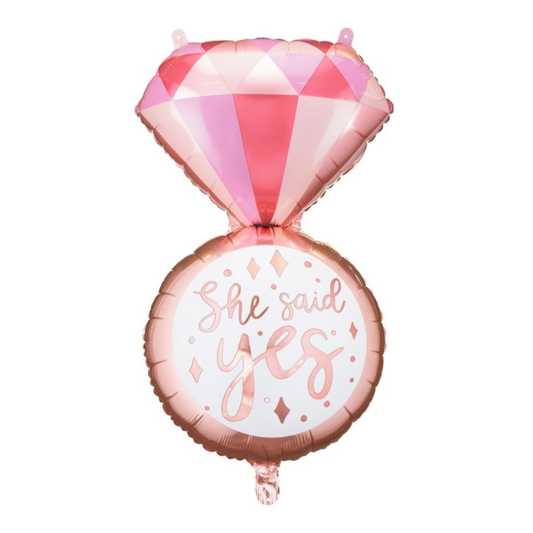 She Said Yes Ring 41cm x 72cm Foil Balloon